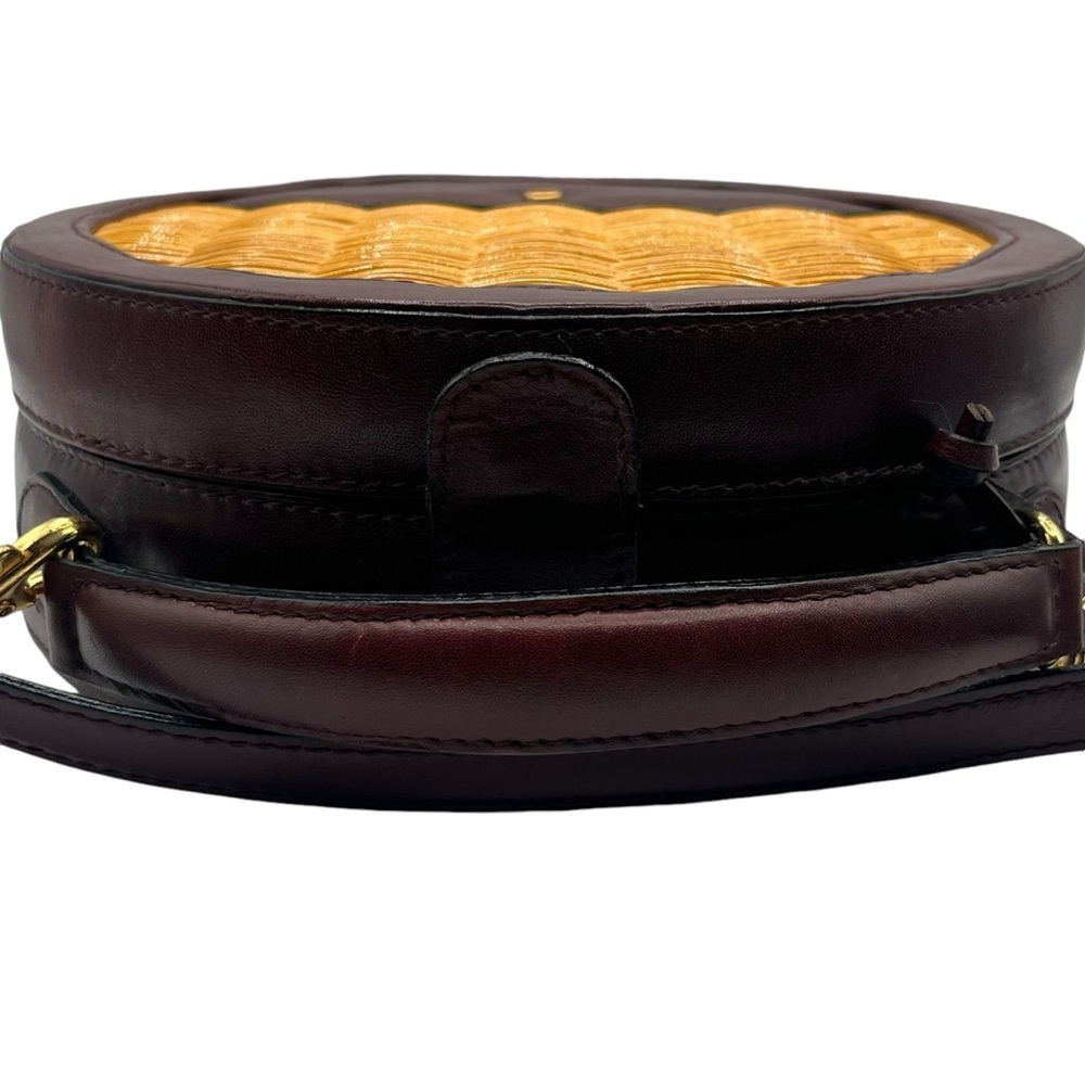 ETIENNE AIGNER ROUND WICKER LEATHER CROSSBODY BAG - Picture 13 of 16